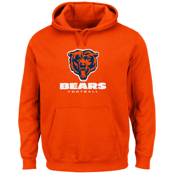 Men Chicago Bears Critical Victory Pullover Hoodie Orange